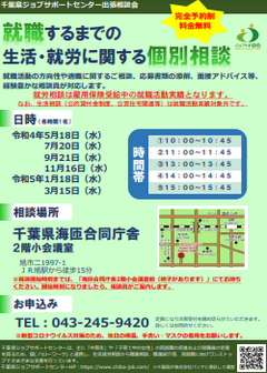 就職するまでの生活・就労に関する個別相談