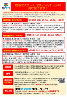 就活セミナー　東京新卒応援ハローワーク