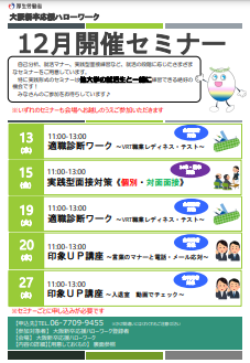 適職診断ワーク　大阪新卒応援ハローワーク