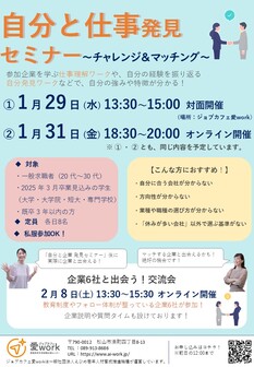 自分と仕事発見セミナー　ジョブカフェ愛work