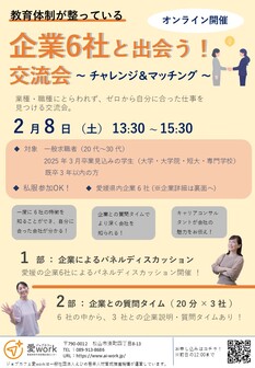 企業6社と出会う！交流会
