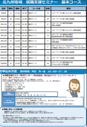 【福岡労働局主催】就職支援セミナー　北九州地域