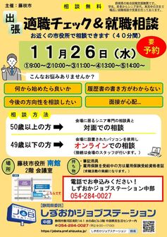 適職チェック＆就職相談　しずおかジョブステーション
