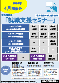就職支援セミナー　奈良労働局