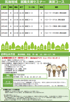 【福岡労働局主催】就職支援セミナー　筑後地域
