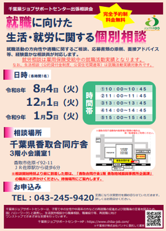 就職するまでの生活・就労に関する個別相談