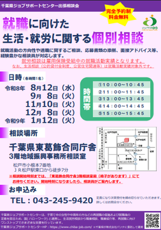 就職するまでの生活・就労に関する個別相談
