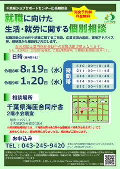 就職するまでの生活・就労に関する個別相談