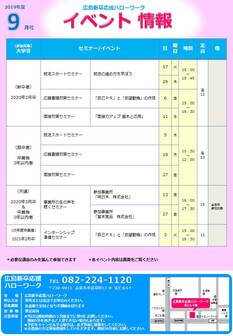 イベント情報　広島新卒応援ハローワーク