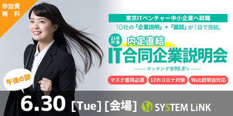 内定直結IT合同企業説明会 ITなび就活