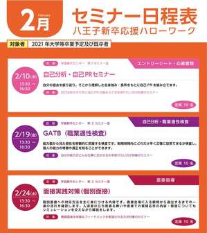 就職支援セミナー 八王子新卒応援ハローワーク