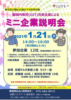 職場内教育(OJT)充実企業による ミニ企業説明会