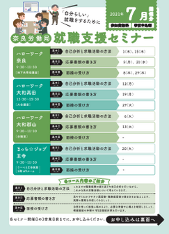 就職支援セミナー　奈良労働局