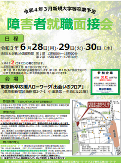 障害者就職面接会 東京労働局