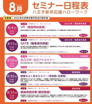 就職支援セミナー 八王子新卒応援ハローワーク